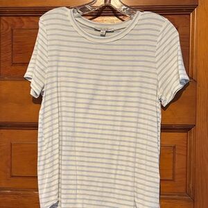 Classic Preppy Green Envelope White and Blue Striped Tee